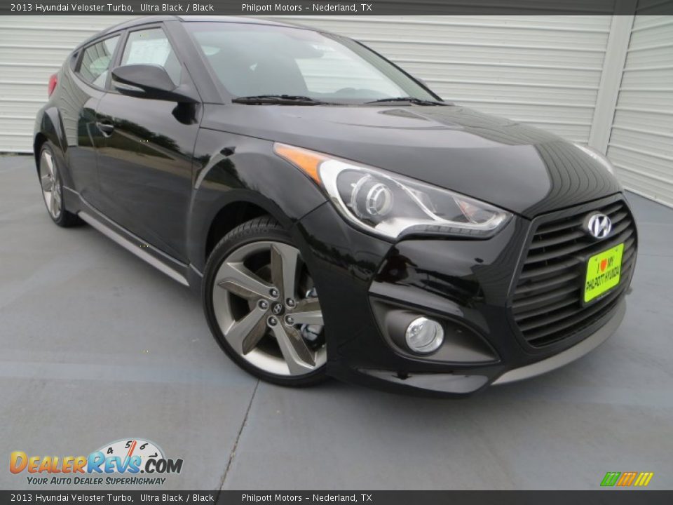 2013 Hyundai Veloster Turbo Ultra Black / Black Photo #1