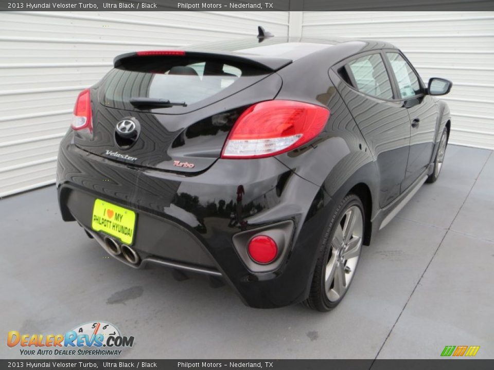 2013 Hyundai Veloster Turbo Ultra Black / Black Photo #3