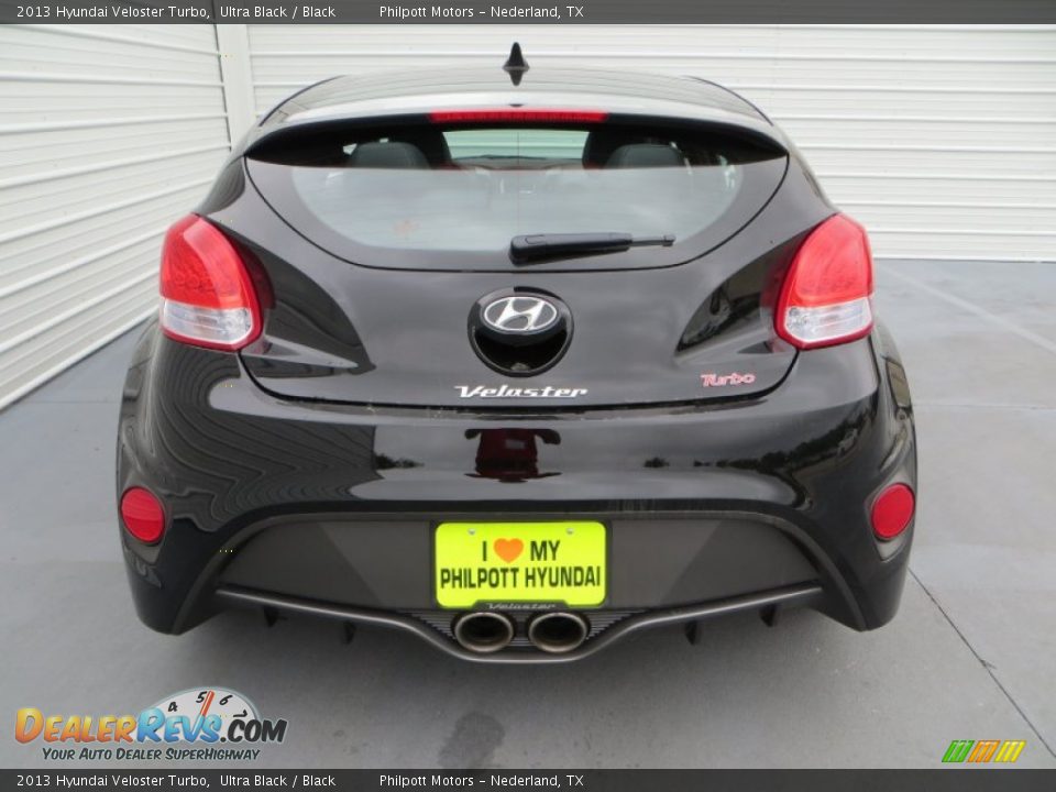 2013 Hyundai Veloster Turbo Ultra Black / Black Photo #4