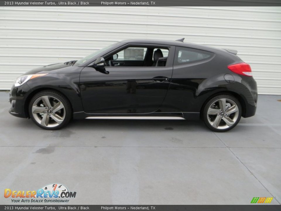 2013 Hyundai Veloster Turbo Ultra Black / Black Photo #5