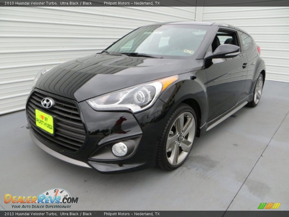 2013 Hyundai Veloster Turbo Ultra Black / Black Photo #6