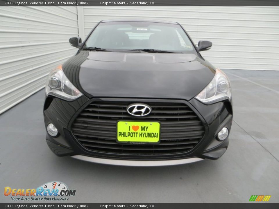 2013 Hyundai Veloster Turbo Ultra Black / Black Photo #7