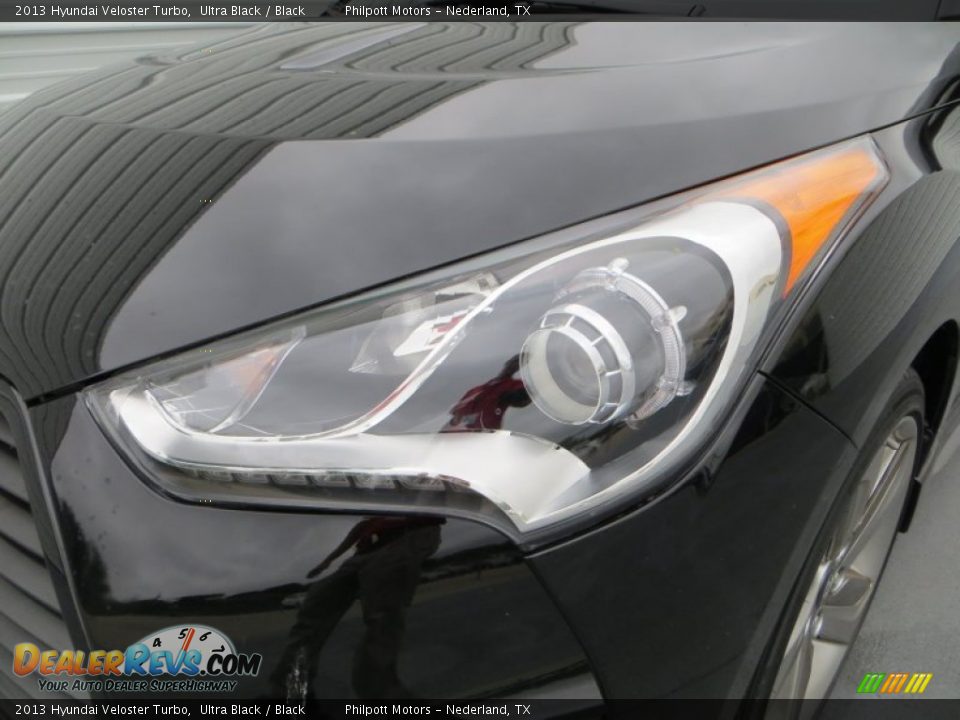 2013 Hyundai Veloster Turbo Ultra Black / Black Photo #8
