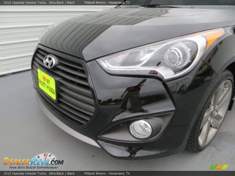 2013 Hyundai Veloster Turbo Ultra Black / Black Photo #9