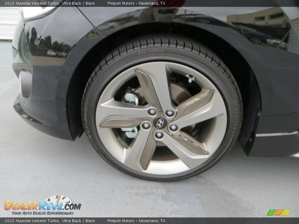 2013 Hyundai Veloster Turbo Ultra Black / Black Photo #10