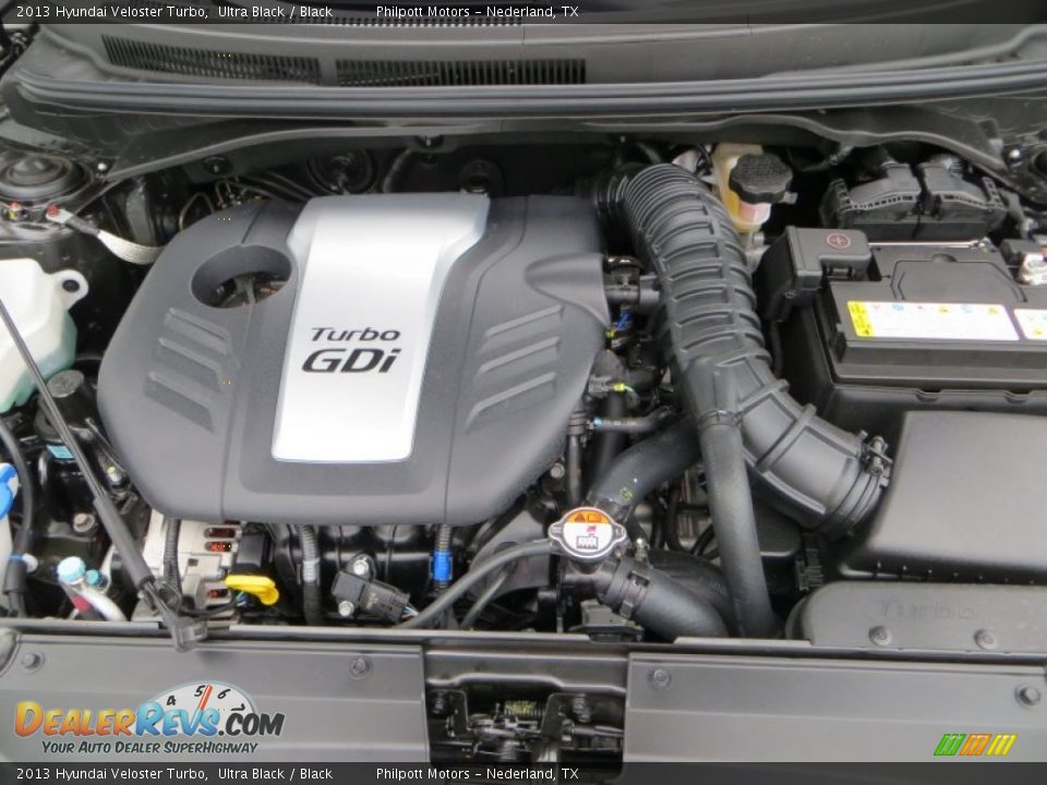 2013 Hyundai Veloster Turbo Ultra Black / Black Photo #15