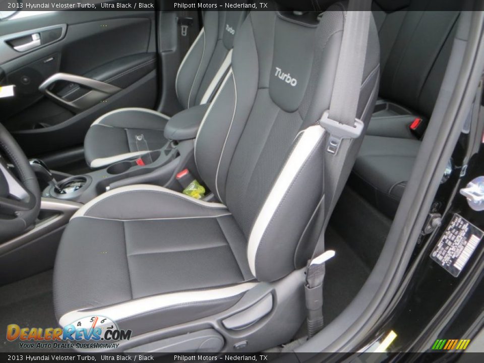 2013 Hyundai Veloster Turbo Ultra Black / Black Photo #24