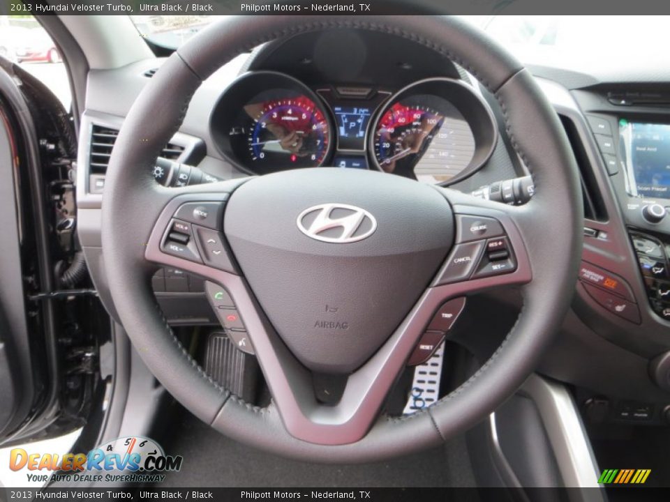 2013 Hyundai Veloster Turbo Ultra Black / Black Photo #29