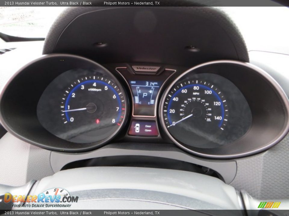 2013 Hyundai Veloster Turbo Ultra Black / Black Photo #30