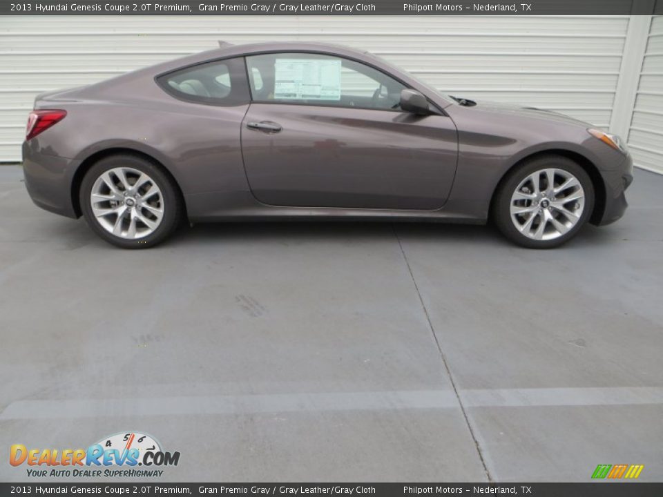 2013 Hyundai Genesis Coupe 2.0T Premium Gran Premio Gray / Gray Leather/Gray Cloth Photo #3
