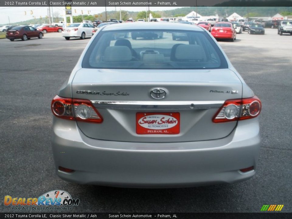 2012 Toyota Corolla LE Classic Silver Metallic / Ash Photo #10