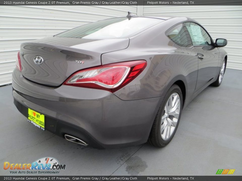 2013 Hyundai Genesis Coupe 2.0T Premium Gran Premio Gray / Gray Leather/Gray Cloth Photo #4