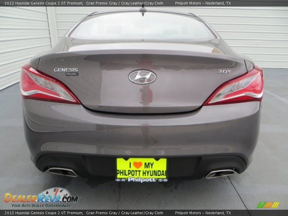 2013 Hyundai Genesis Coupe 2.0T Premium Gran Premio Gray / Gray Leather/Gray Cloth Photo #5