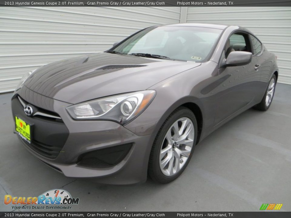 2013 Hyundai Genesis Coupe 2.0T Premium Gran Premio Gray / Gray Leather/Gray Cloth Photo #7