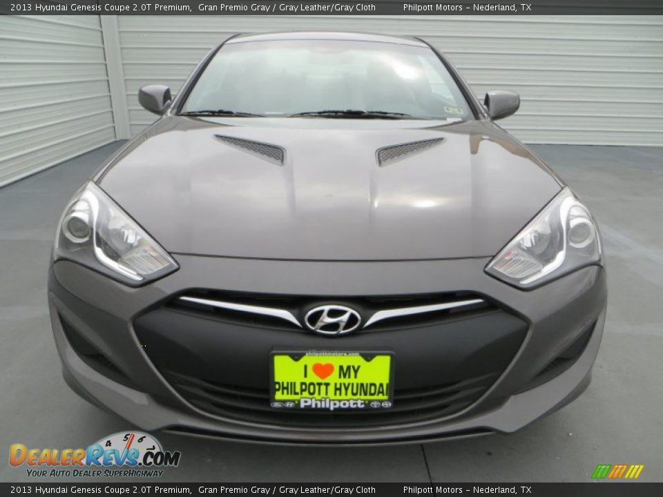 2013 Hyundai Genesis Coupe 2.0T Premium Gran Premio Gray / Gray Leather/Gray Cloth Photo #8