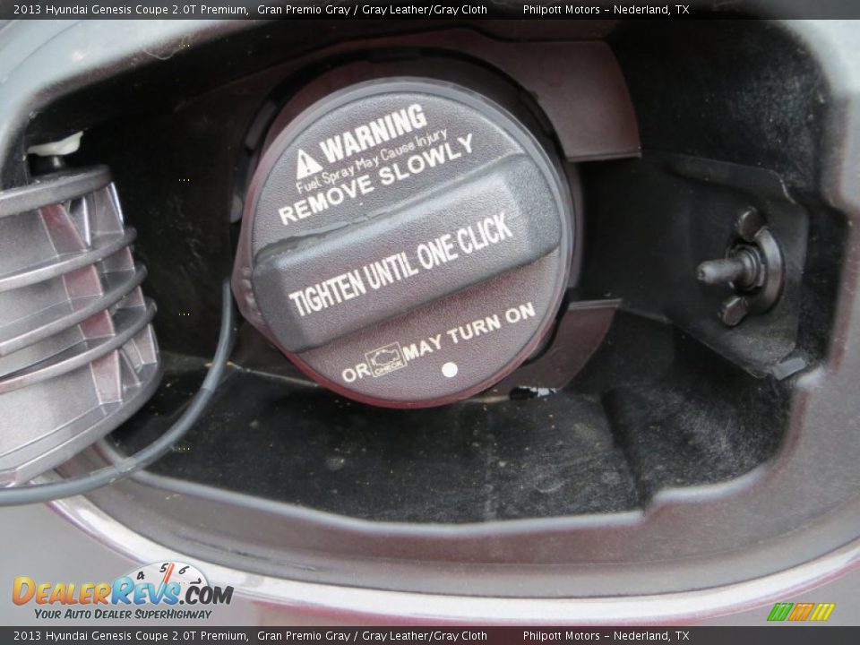 2013 Hyundai Genesis Coupe 2.0T Premium Gran Premio Gray / Gray Leather/Gray Cloth Photo #13