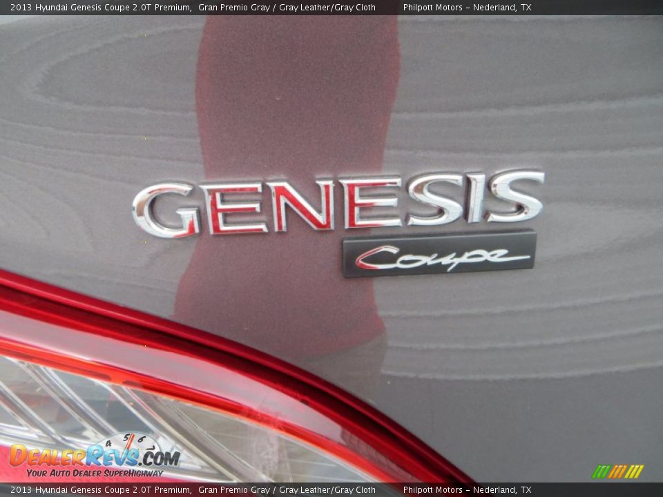 2013 Hyundai Genesis Coupe 2.0T Premium Gran Premio Gray / Gray Leather/Gray Cloth Photo #14