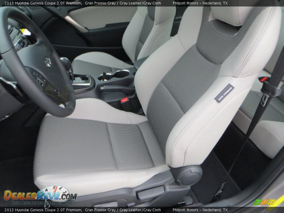 2013 Hyundai Genesis Coupe 2.0T Premium Gran Premio Gray / Gray Leather/Gray Cloth Photo #21