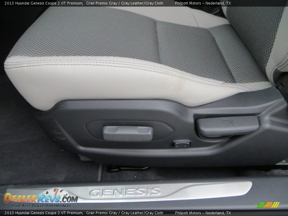 2013 Hyundai Genesis Coupe 2.0T Premium Gran Premio Gray / Gray Leather/Gray Cloth Photo #22