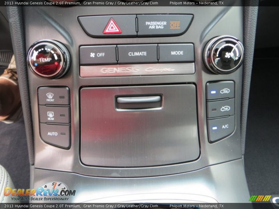 2013 Hyundai Genesis Coupe 2.0T Premium Gran Premio Gray / Gray Leather/Gray Cloth Photo #29