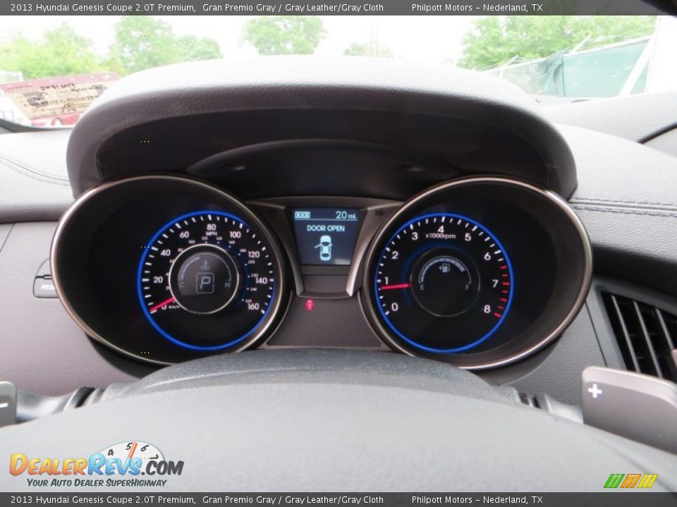 2013 Hyundai Genesis Coupe 2.0T Premium Gran Premio Gray / Gray Leather/Gray Cloth Photo #33