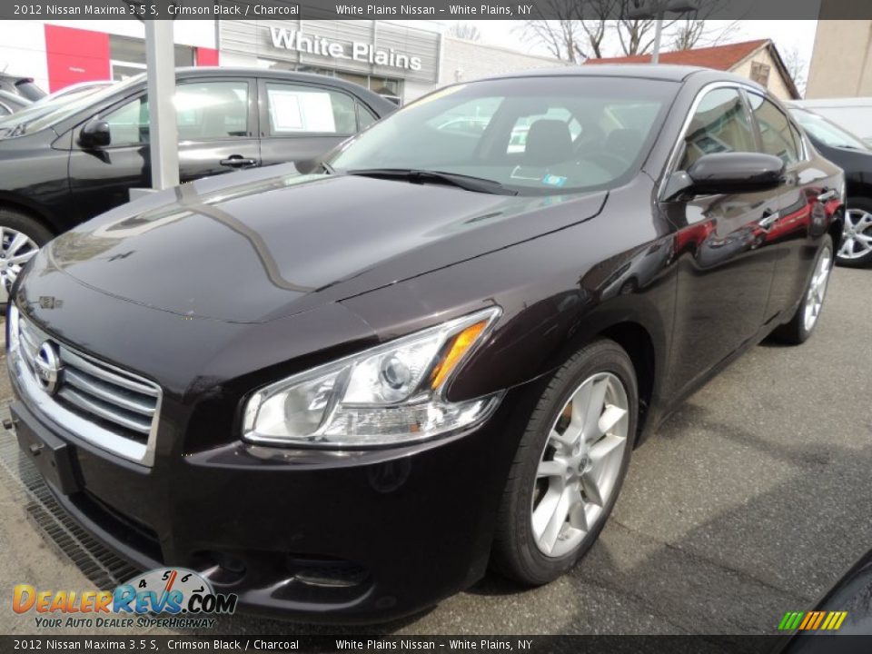 2012 Nissan Maxima 3.5 S Crimson Black / Charcoal Photo #1