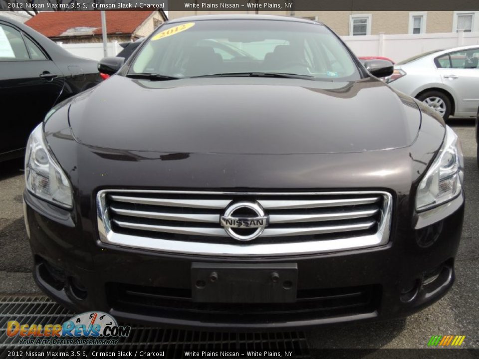 2012 Nissan Maxima 3.5 S Crimson Black / Charcoal Photo #2