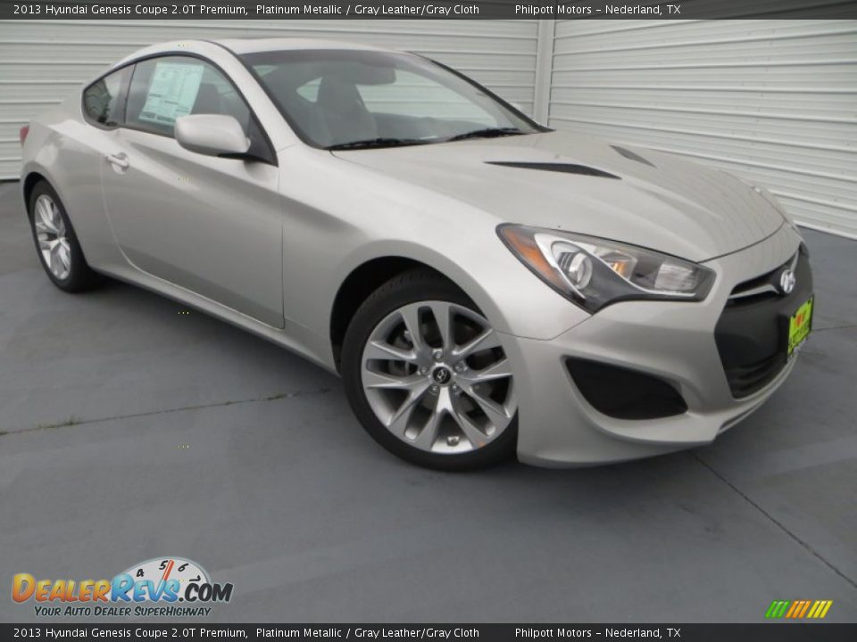 2013 Hyundai Genesis Coupe 2.0T Premium Platinum Metallic / Gray Leather/Gray Cloth Photo #1