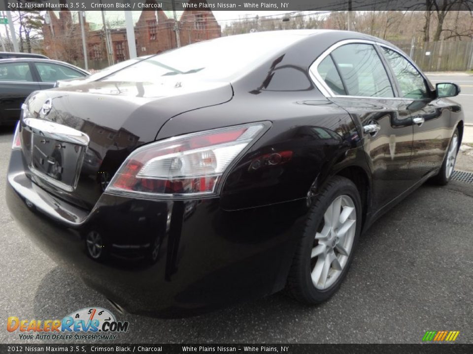 2012 Nissan Maxima 3.5 S Crimson Black / Charcoal Photo #6