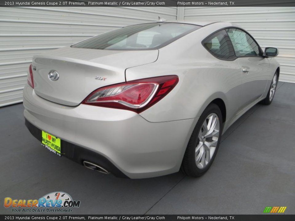 2013 Hyundai Genesis Coupe 2.0T Premium Platinum Metallic / Gray Leather/Gray Cloth Photo #4