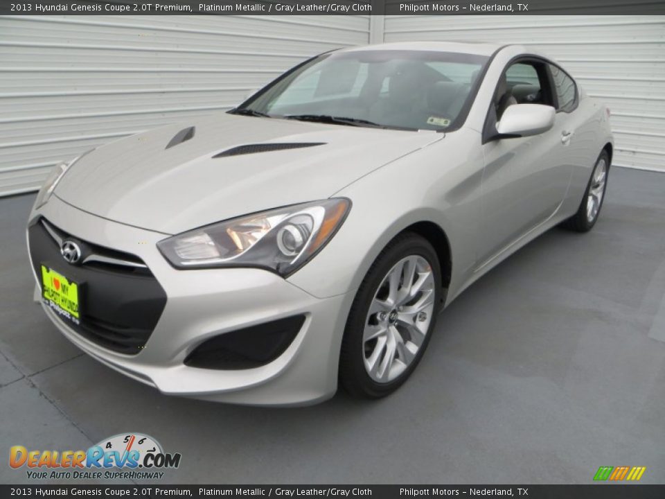 2013 Hyundai Genesis Coupe 2.0T Premium Platinum Metallic / Gray Leather/Gray Cloth Photo #7