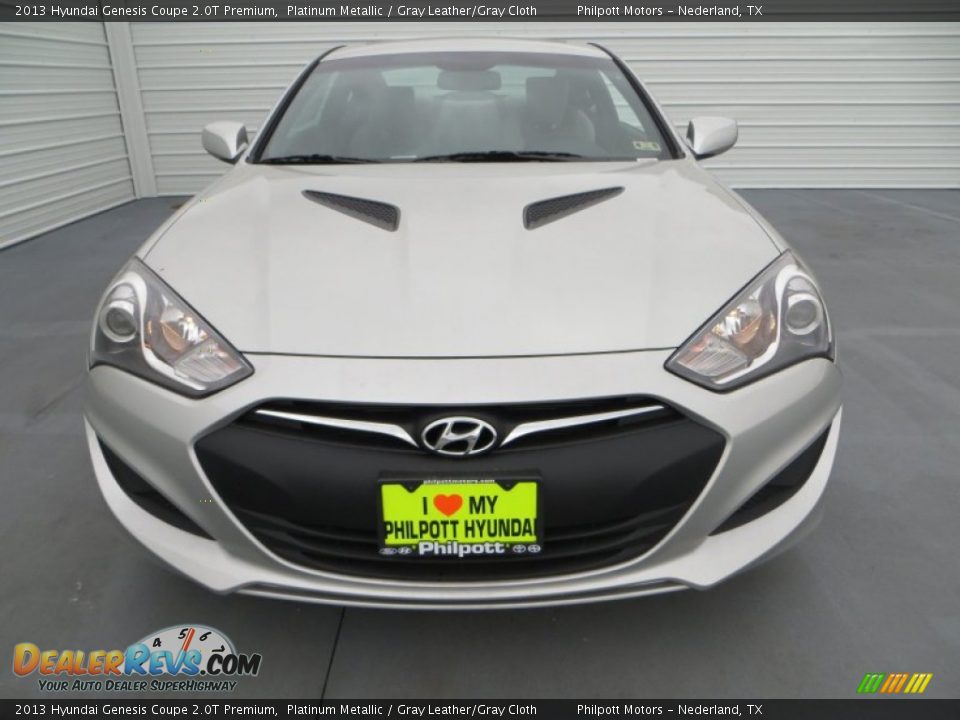 2013 Hyundai Genesis Coupe 2.0T Premium Platinum Metallic / Gray Leather/Gray Cloth Photo #8