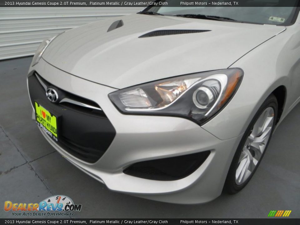 2013 Hyundai Genesis Coupe 2.0T Premium Platinum Metallic / Gray Leather/Gray Cloth Photo #10