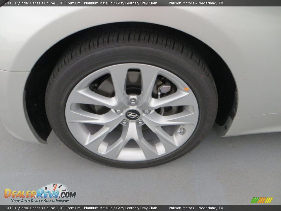 2013 Hyundai Genesis Coupe 2.0T Premium Platinum Metallic / Gray Leather/Gray Cloth Photo #11