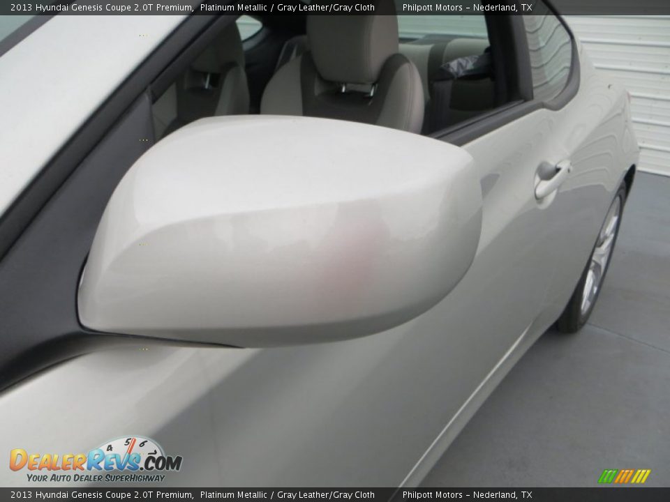 2013 Hyundai Genesis Coupe 2.0T Premium Platinum Metallic / Gray Leather/Gray Cloth Photo #12