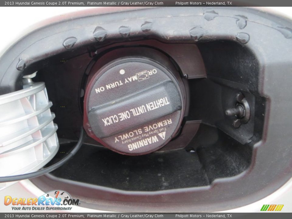 2013 Hyundai Genesis Coupe 2.0T Premium Platinum Metallic / Gray Leather/Gray Cloth Photo #13