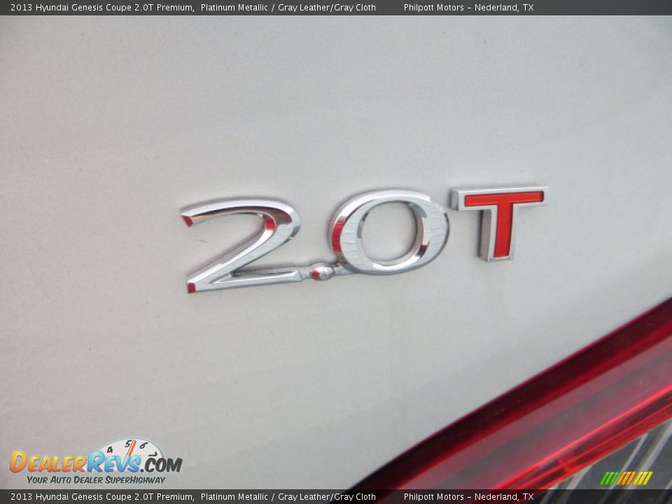 2013 Hyundai Genesis Coupe 2.0T Premium Platinum Metallic / Gray Leather/Gray Cloth Photo #15