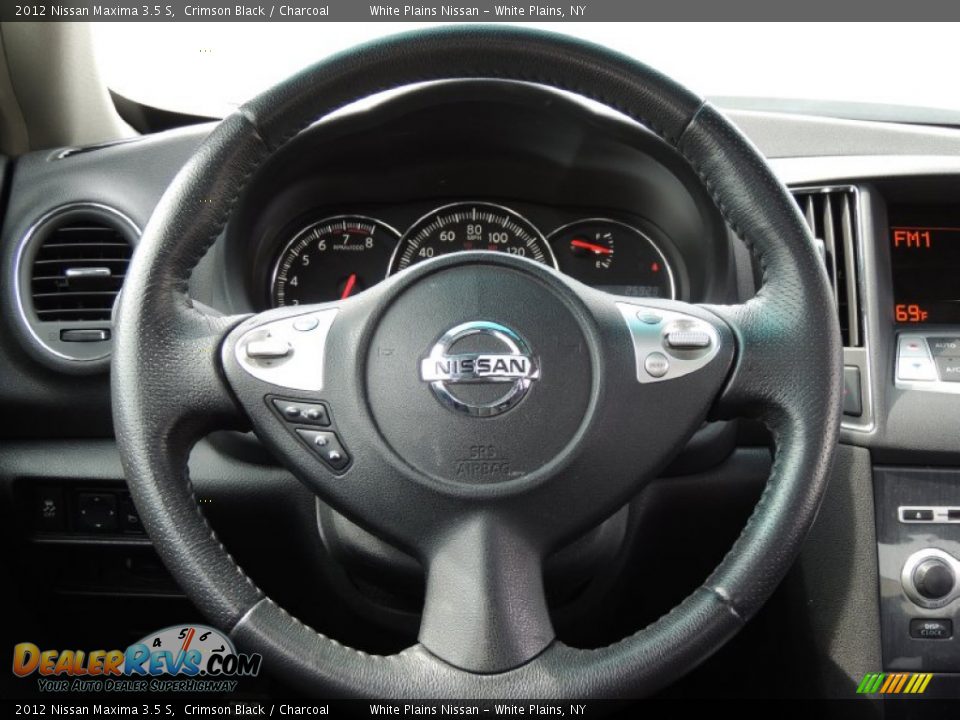 2012 Nissan Maxima 3.5 S Crimson Black / Charcoal Photo #19