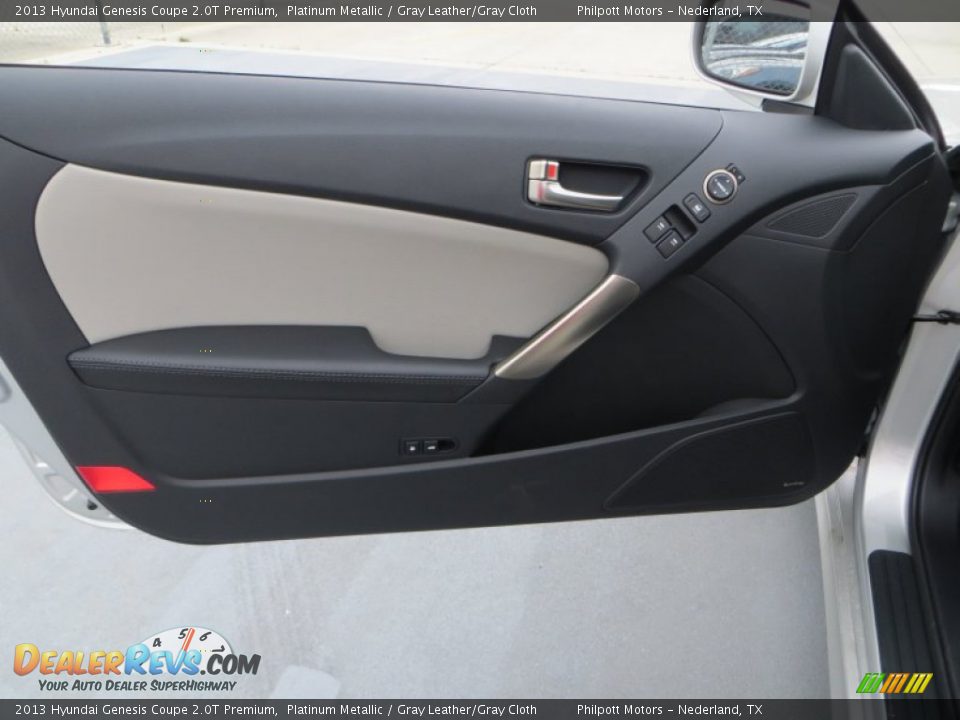 2013 Hyundai Genesis Coupe 2.0T Premium Platinum Metallic / Gray Leather/Gray Cloth Photo #19