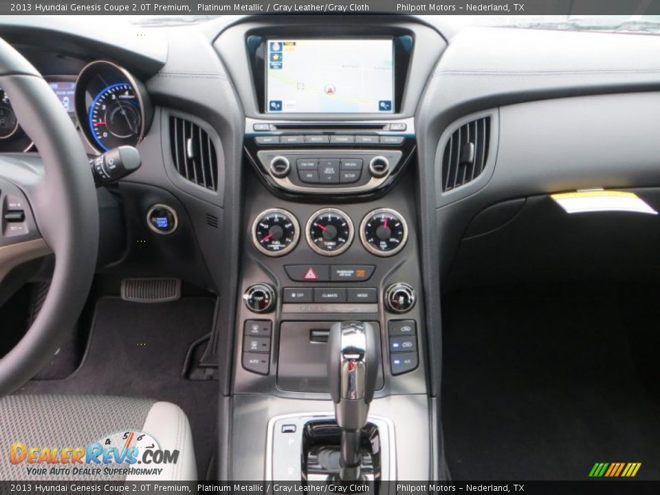 2013 Hyundai Genesis Coupe 2.0T Premium Platinum Metallic / Gray Leather/Gray Cloth Photo #26