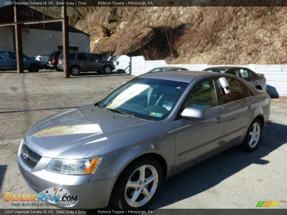 2007 Hyundai Sonata SE V6 Steel Gray / Gray Photo #3