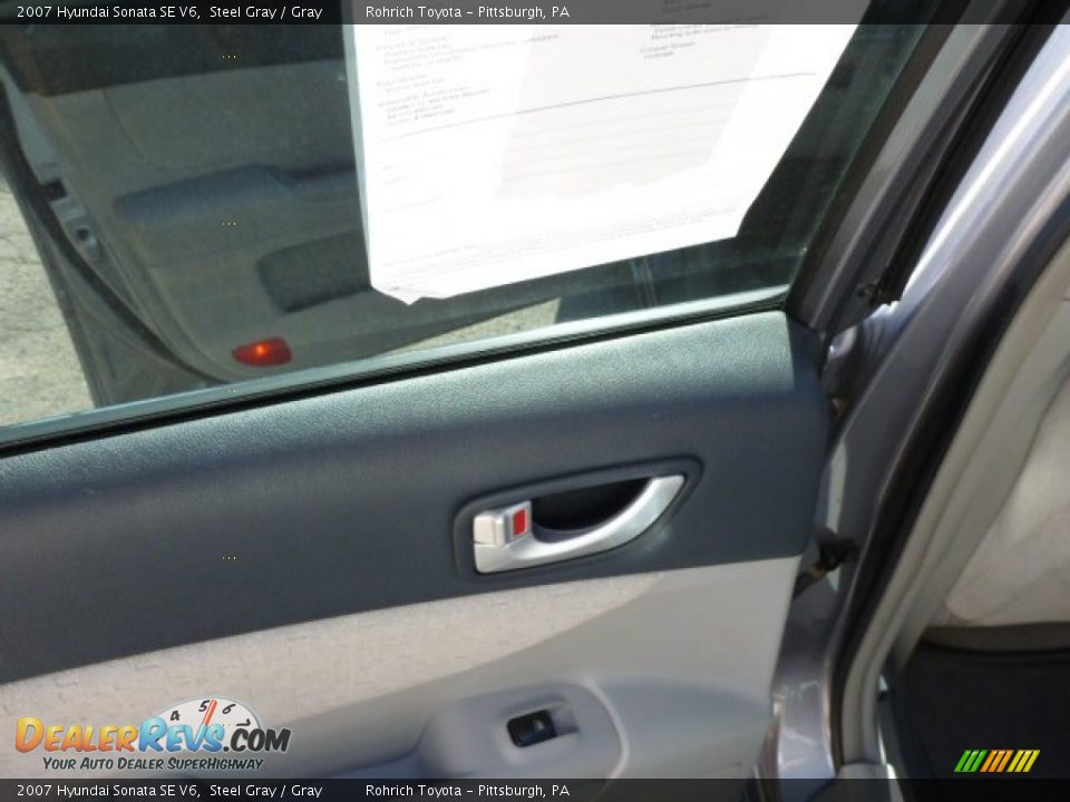 2007 Hyundai Sonata SE V6 Steel Gray / Gray Photo #16