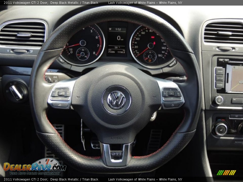 2011 Volkswagen GTI 2 Door Deep Black Metallic / Titan Black Photo #21