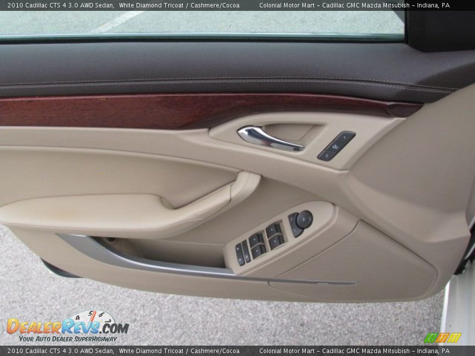 2010 Cadillac CTS 4 3.0 AWD Sedan White Diamond Tricoat / Cashmere/Cocoa Photo #10
