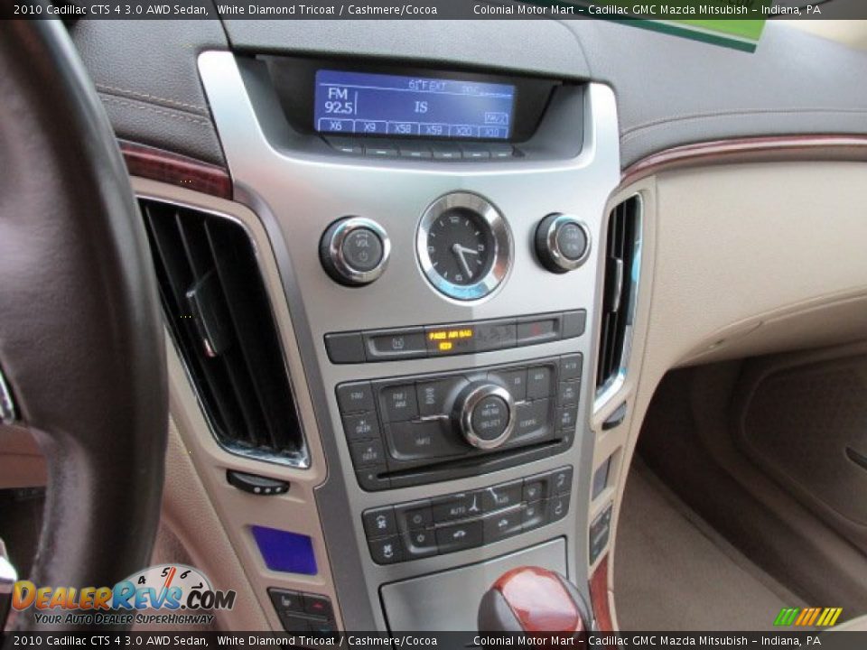 2010 Cadillac CTS 4 3.0 AWD Sedan White Diamond Tricoat / Cashmere/Cocoa Photo #14