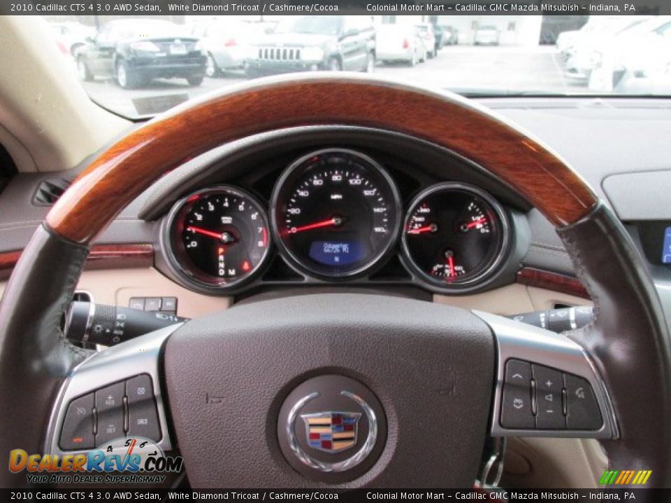 2010 Cadillac CTS 4 3.0 AWD Sedan White Diamond Tricoat / Cashmere/Cocoa Photo #17