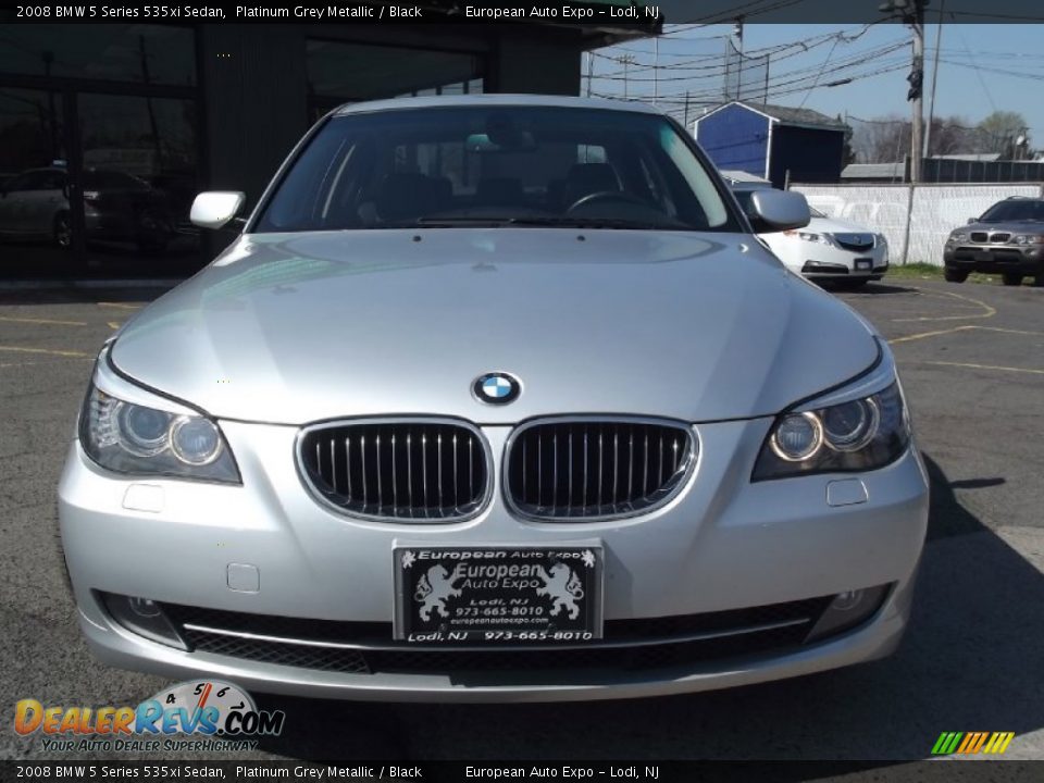 2008 BMW 5 Series 535xi Sedan Platinum Grey Metallic / Black Photo #2