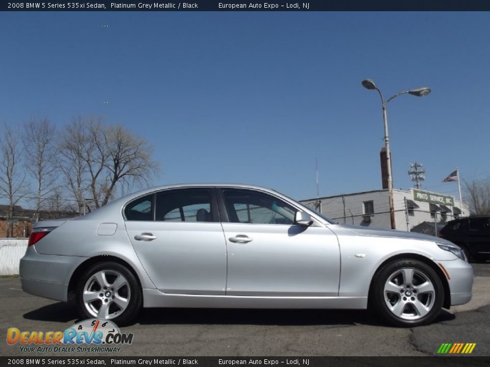 2008 BMW 5 Series 535xi Sedan Platinum Grey Metallic / Black Photo #4