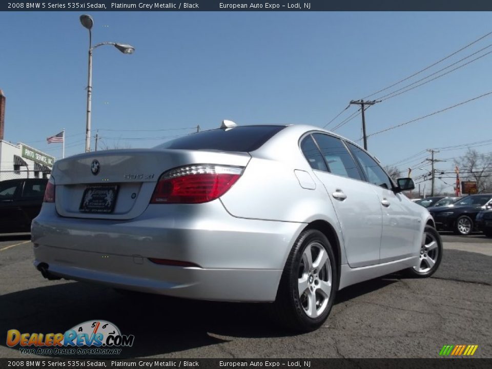 2008 BMW 5 Series 535xi Sedan Platinum Grey Metallic / Black Photo #5