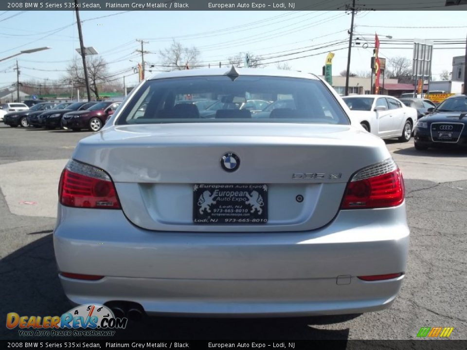 2008 BMW 5 Series 535xi Sedan Platinum Grey Metallic / Black Photo #6